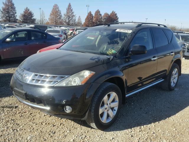 JN8AZ08W66W512004 - 2006 NISSAN MURANO SL BLACK photo 2