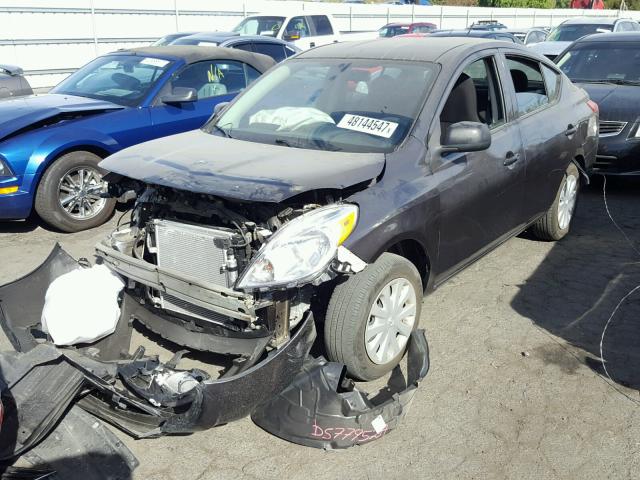 3N1CN7AP6FL814557 - 2015 NISSAN VERSA GRAY photo 2