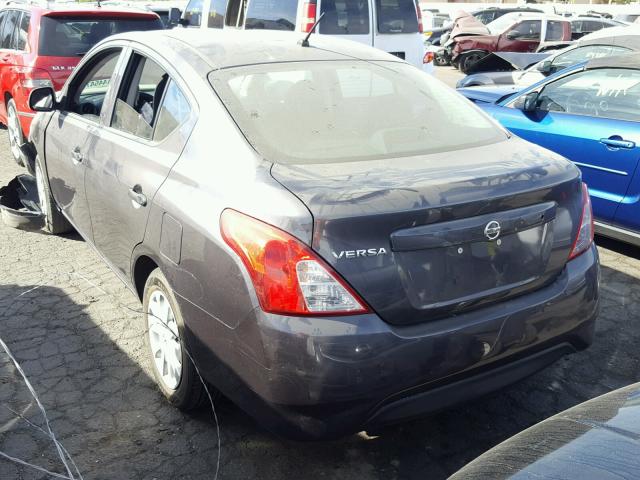 3N1CN7AP6FL814557 - 2015 NISSAN VERSA GRAY photo 3