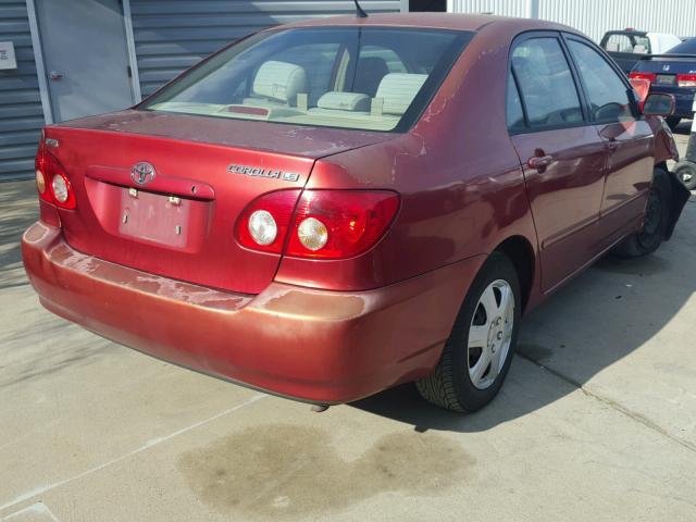 1NXBR32E26Z611914 - 2006 TOYOTA COROLLA CE RED photo 4