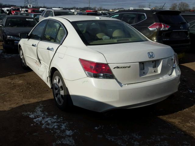 1HGCP36859A050800 - 2009 HONDA ACCORD EXL WHITE photo 3