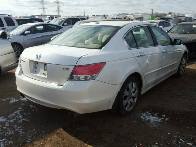 1HGCP36859A050800 - 2009 HONDA ACCORD EXL WHITE photo 4