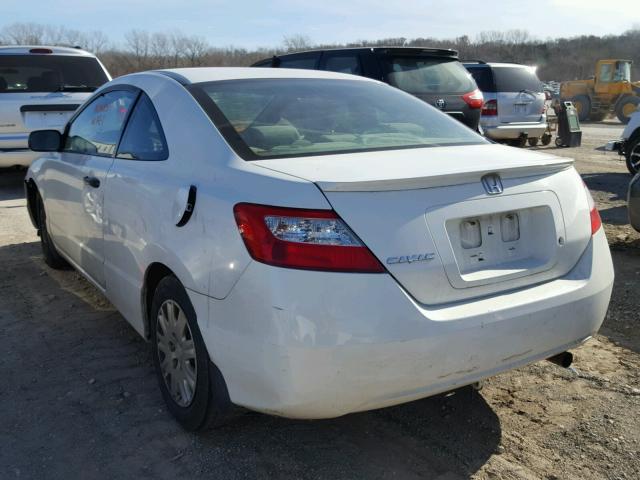 2HGFG11258H511837 - 2008 HONDA CIVIC WHITE photo 3