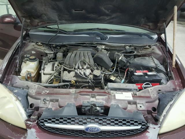 1FAFP53231A231153 - 2001 FORD TAURUS SE MAROON photo 7