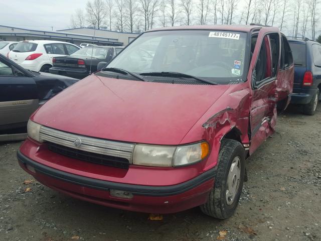 4M2DV11W5SDJ02007 - 1995 MERCURY VILLAGER MAROON photo 2