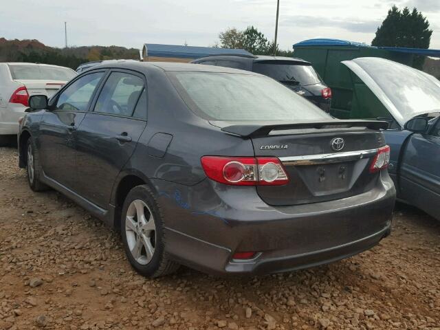 5YFBU4EE4CP015202 - 2012 TOYOTA COROLLA BA BLACK photo 3