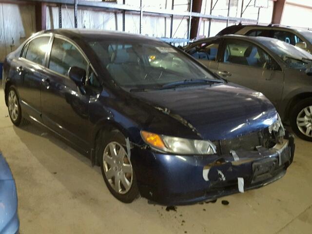 1HGFA165X6L131476 - 2006 HONDA CIVIC LX BLUE photo 1