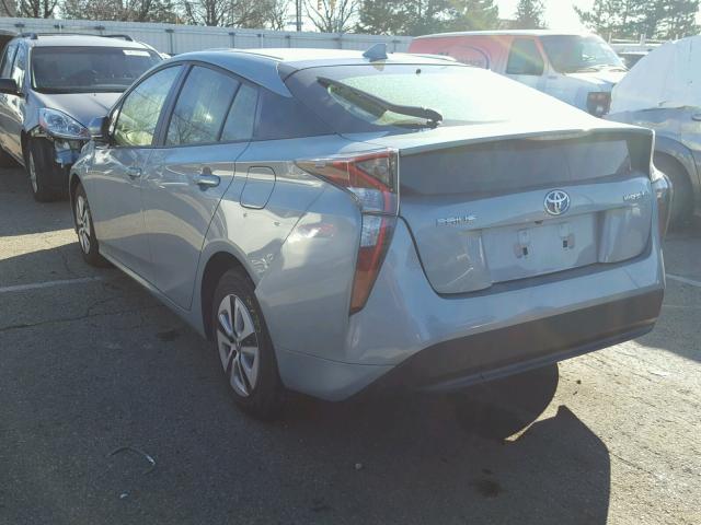 JTDKARFU8H3532532 - 2017 TOYOTA PRIUS 绿色 照片 3