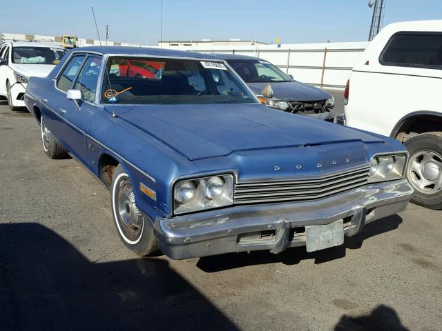 DK41U4D215750 - 1974 DODGE MONACO BLUE photo 1