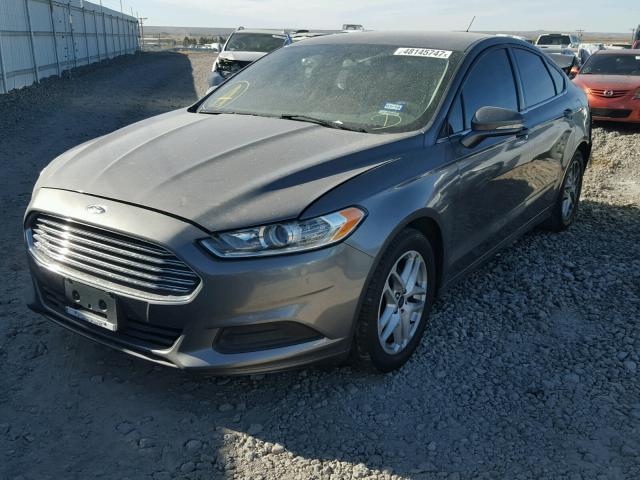 3FA6P0HD9ER219338 - 2014 FORD FUSION SE GRAY photo 2