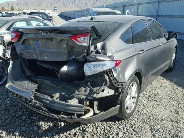 3FA6P0HD9ER219338 - 2014 FORD FUSION SE GRAY photo 4