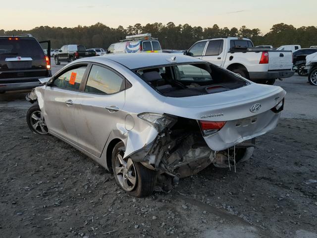 KMHDH4AE0EU097496 - 2014 HYUNDAI ELANTRA SE SILVER photo 3