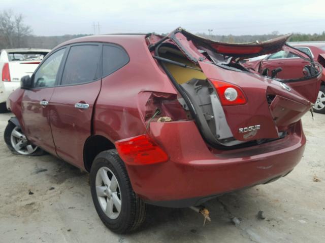 JN8AS5MT3AW024666 - 2010 NISSAN ROGUE S RED photo 3