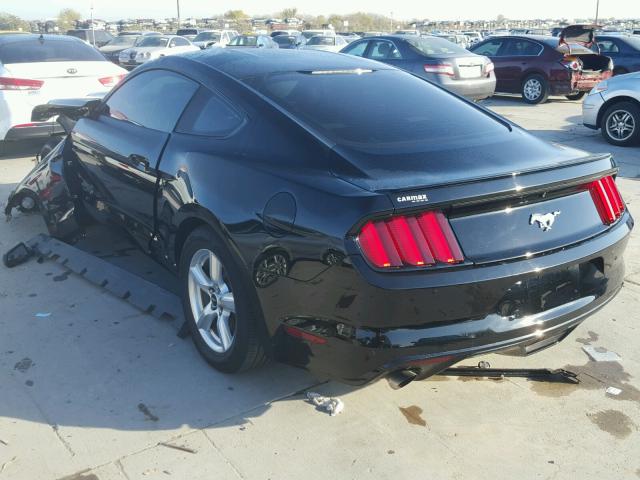 1FA6P8TH8F5318021 - 2015 FORD MUSTANG BLACK photo 3