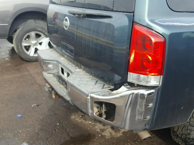 5N1AA08B65N700182 - 2005 NISSAN ARMADA BLUE photo 9