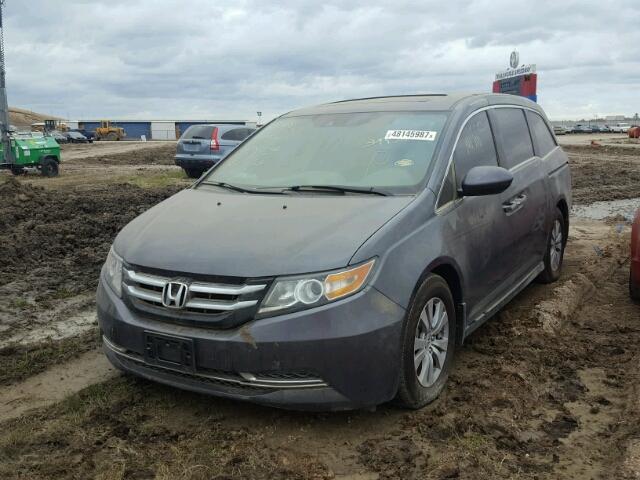 5FNRL5H64EB100213 - 2014 HONDA ODYSSEY EX GRAY photo 2