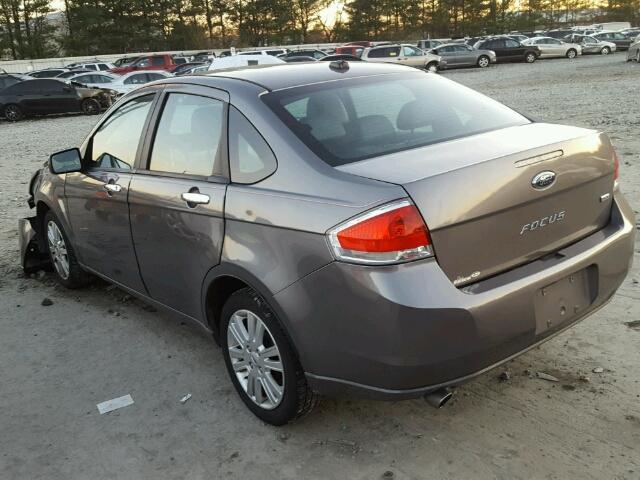 1FAHP3HN4BW157035 - 2011 FORD FOCUS SEL GRAY photo 3