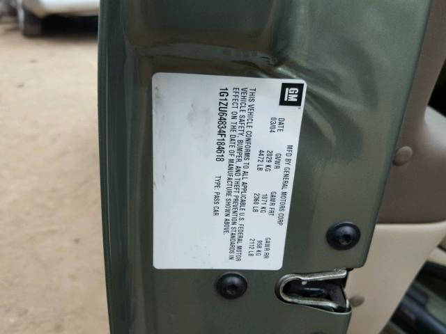 1G1ZU64834F184618 - 2004 CHEVROLET MALIBU MAX მწვანე ფოტო 10