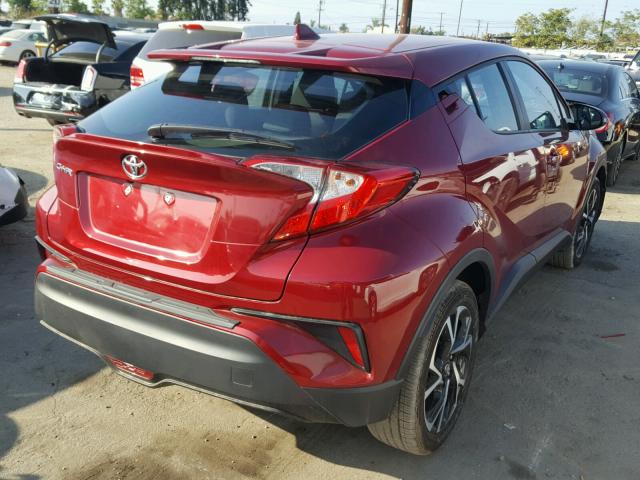 NMTKHMBX5JR043118 - 2018 TOYOTA C-HR XLE RED photo 4