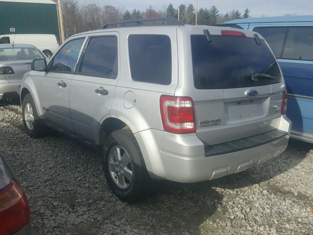 1FMCU93Z98KA27998 - 2008 FORD ESCAPE XLT SILVER photo 3