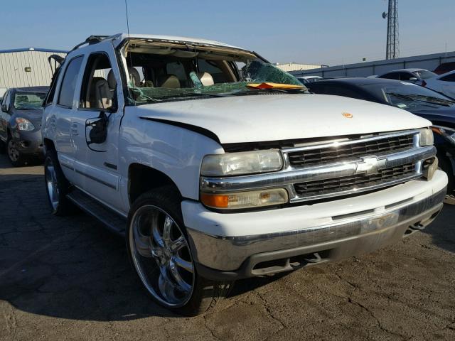 1GNEK13T01R159004 - 2001 CHEVROLET TAHOE K150 WHITE photo 1