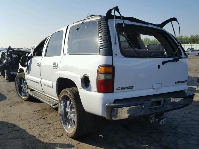 1GNEK13T01R159004 - 2001 CHEVROLET TAHOE K150 WHITE photo 3