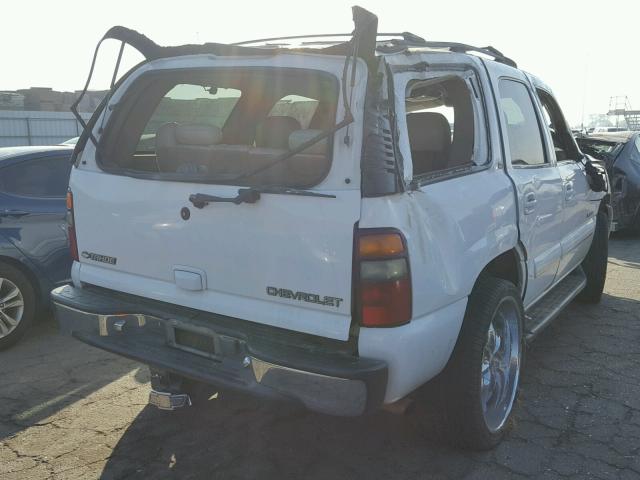 1GNEK13T01R159004 - 2001 CHEVROLET TAHOE K150 WHITE photo 4