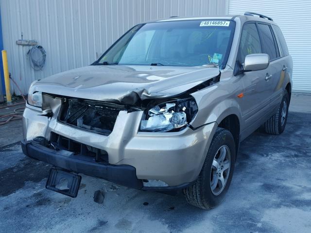 5FNYF28597B009076 - 2007 HONDA PILOT EXL GRAY photo 2