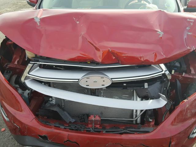 2FMTK3J95FBB74137 - 2015 FORD EDGE SEL RED photo 7