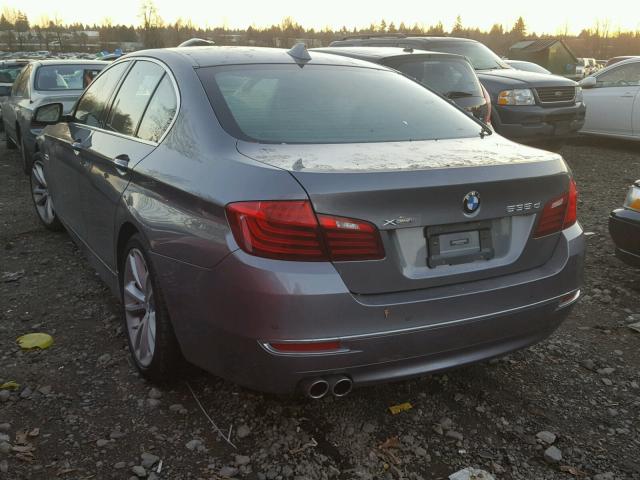 WBAFV3C50FD686947 - 2015 BMW 535 D GRAY photo 3