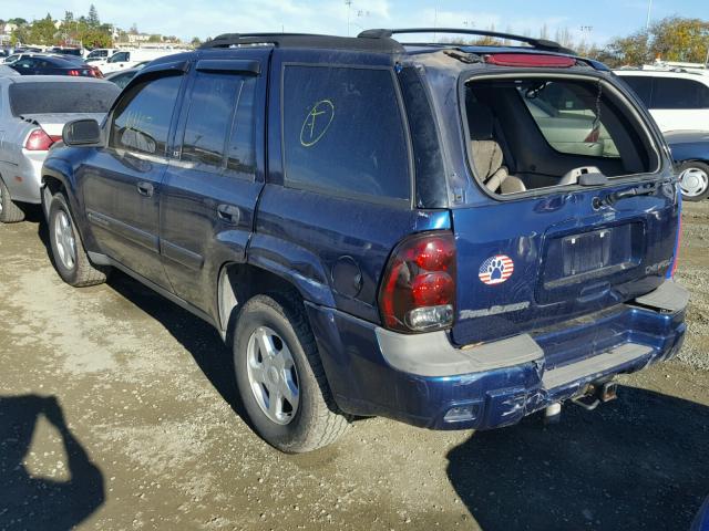 1GNDT13S522339878 - 2002 CHEVROLET TRAILBLAZE BLUE photo 3