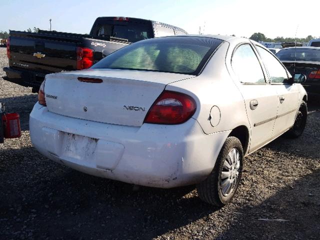 1B3ES26CX4D606340 - 2004 DODGE NEON BASE WHITE photo 4