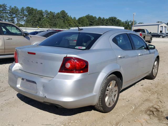 1B3BD4FB9BN625033 - 2011 DODGE AVENGER EX SILVER photo 4