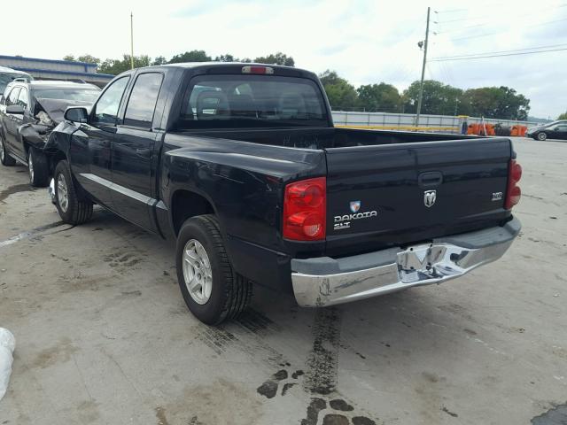 1D7HE48N45S251021 - 2005 DODGE DAKOTA QUA BLACK photo 3