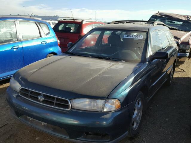 4S3BK4352X7308984 - 1999 SUBARU LEGACY L GREEN photo 2