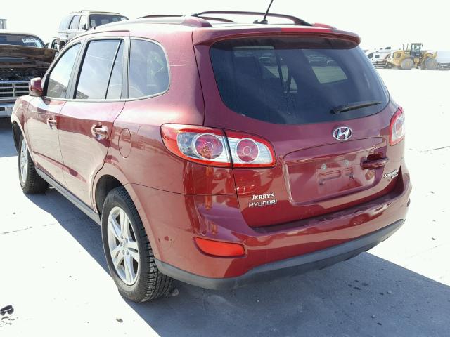 5XYZHDAGXBG047858 - 2011 HYUNDAI SANTA FE S RED photo 3