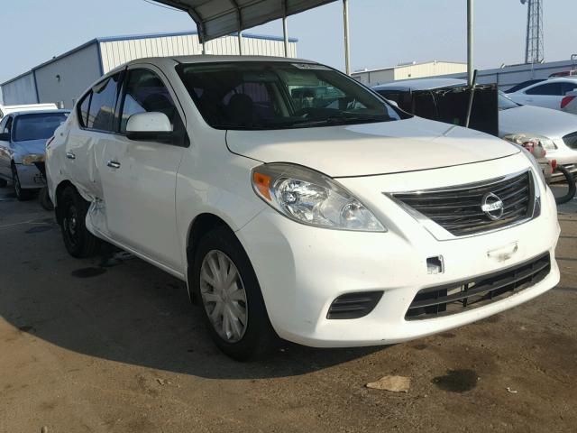 3N1CN7AP9EK465804 - 2014 NISSAN VERSA S WHITE photo 1