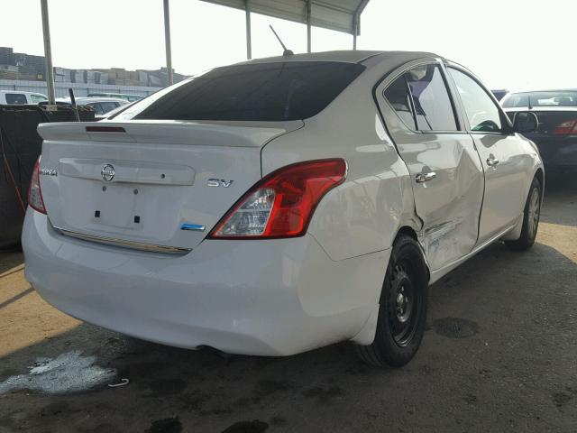 3N1CN7AP9EK465804 - 2014 NISSAN VERSA S WHITE photo 4