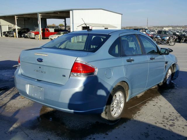 1FAHP35N38W123925 - 2008 FORD FOCUS SE BLUE photo 4