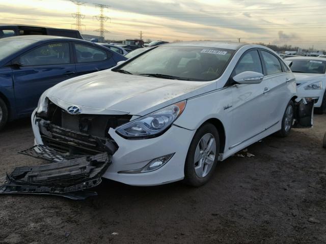 KMHEC4A49CA023017 - 2012 HYUNDAI SONATA HYB WHITE photo 2