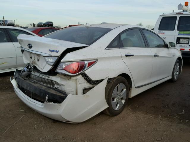 KMHEC4A49CA023017 - 2012 HYUNDAI SONATA HYB WHITE photo 4