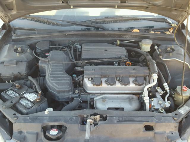 2HGES165X5H569273 - 2005 HONDA CIVIC LX GRAY photo 7