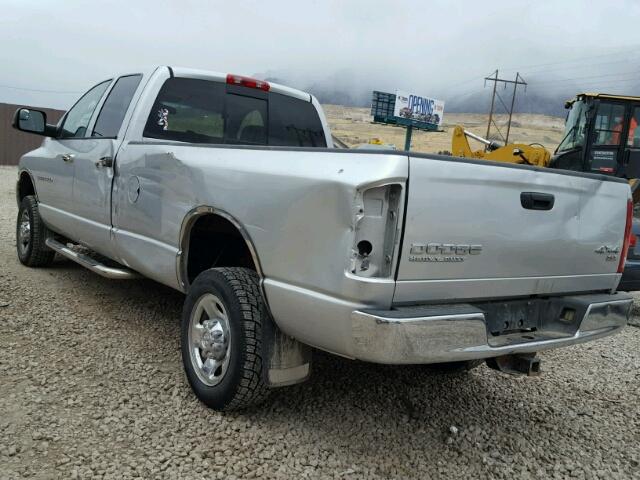 1D7KU28D23J655300 - 2003 DODGE RAM 2500 S SILVER photo 3