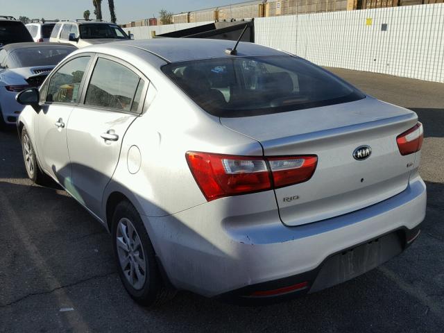 KNADM4A3XD6242428 - 2013 KIA RIO LX SILVER photo 3