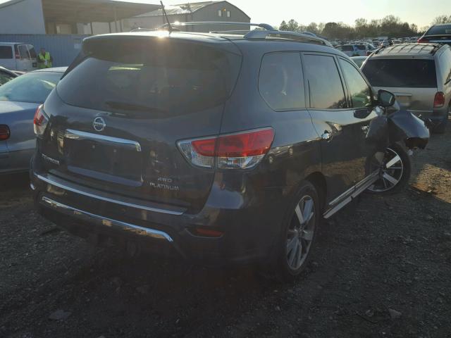 5N1AR2MMXEC685760 - 2014 NISSAN PATHFINDER GRAY photo 4