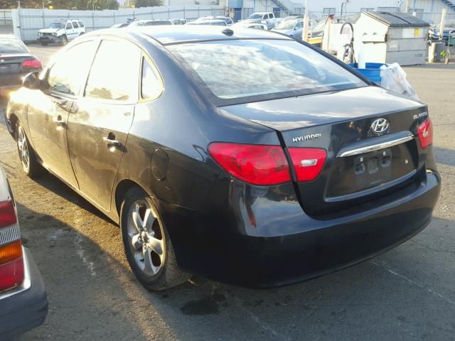 KMHDU46DX7U244020 - 2007 HYUNDAI ELANTRA GL BLACK photo 3