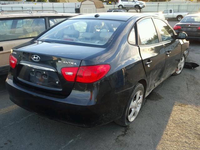 KMHDU46DX7U244020 - 2007 HYUNDAI ELANTRA GL BLACK photo 4