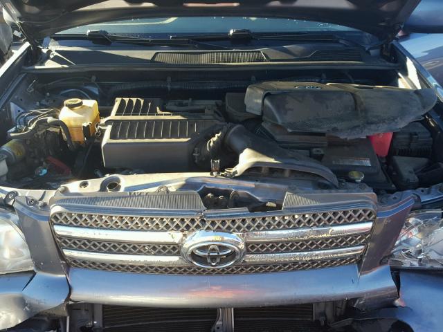 JTEEW21A660029529 - 2006 TOYOTA HIGHLANDER GRAY photo 7