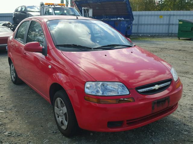 KL1TD52645B431198 - 2005 CHEVROLET AVEO BASE Қызыл фото 1