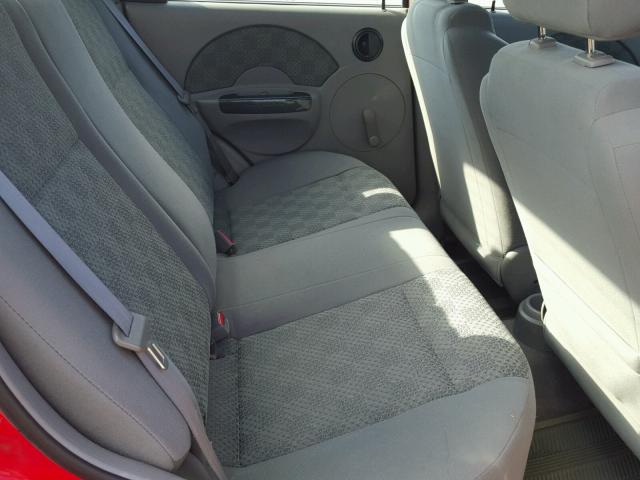 KL1TD52645B431198 - 2005 CHEVROLET AVEO BASE Қызыл фото 6